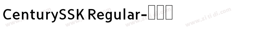CenturySSK Regular字体转换